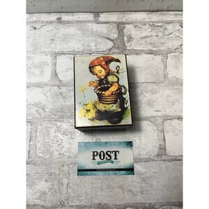 Vintage Hummel “Girl Feeding Chicks” Music Box Made in Japan